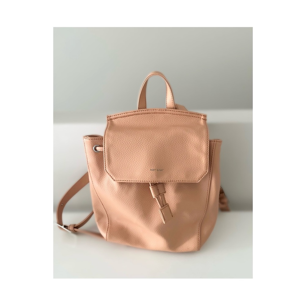 Matt & Nat Peach Vegan Leather Backpack - Picture 3 of 5